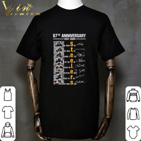 Pittsburgh Steelers 87th anniversary 1933-2020 signatures shirt