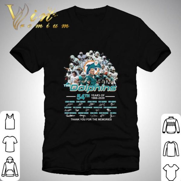Miami Dolphins The Dolphins 54th Years Of 1966-2020 signatures shirt