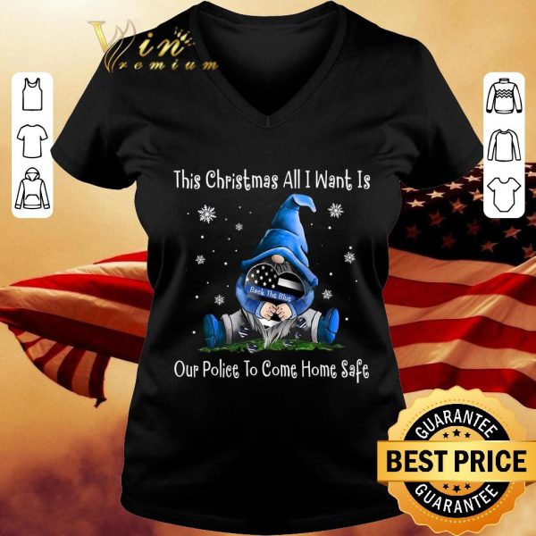 Official Gnome This Christmas All I Want Is Back The Blue Thin Blue Line shirt