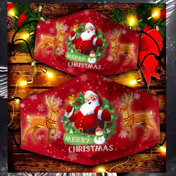 Santa Claus Merry Christmas face mask
