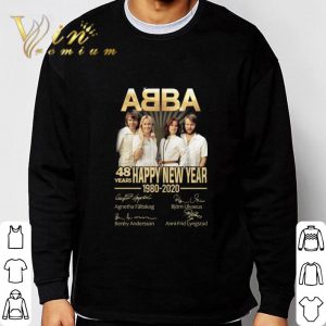 ABBA Band 48 Years Happy New Year 1980-2020 Member Signatures shirt 2