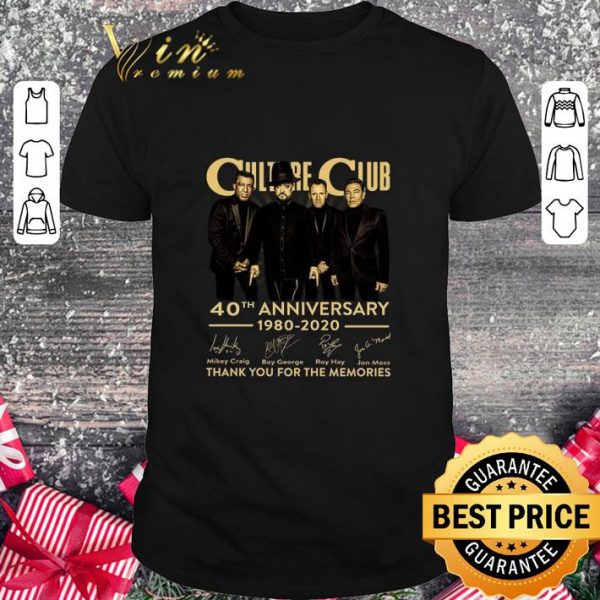 Official Thank You Culture Club Band Member 40th Anniversary 1980-2020 Signed shirt