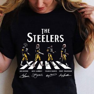 Best The Pittsburgh Steelers Walking Abbey Road Signatures shirt 1