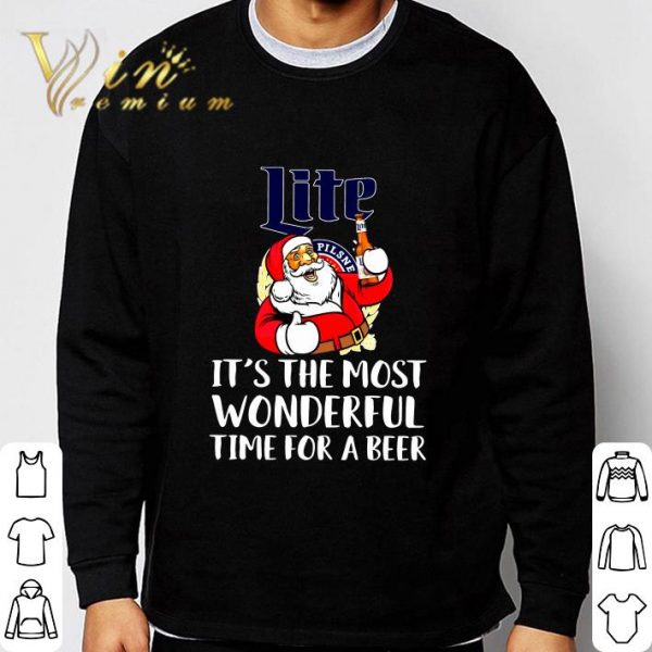 Christmas Miller Lite It's The Most Wonderful Time For A Beer shirt