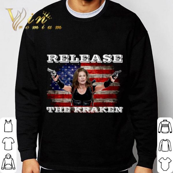 Sidney Powell Release The Kraken Trump American flag shirt