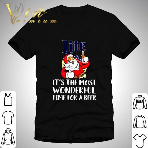 Christmas Miller Lite It's The Most Wonderful Time For A Beer shirt
