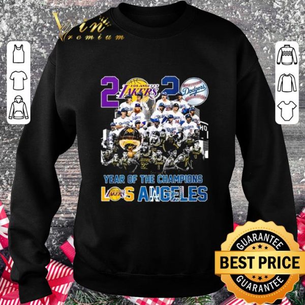 Original 2020 Lakers and Dodgers Year Of The Champions Los Angeles shirt