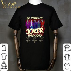 80 Years Of Joker 1940-2020 Signatures Cesar Romero Jack Nicholson shirt 1