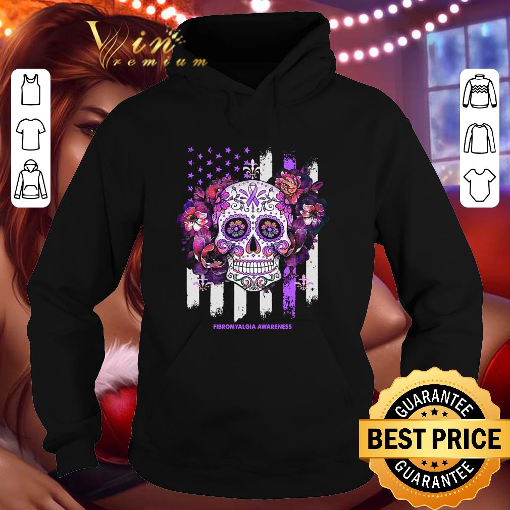 cd95c0e5 best sugar skull fibromyalgia awareness american flag shirt 4 - Best Sugar Skull Fibromyalgia Awareness American Flag shirt