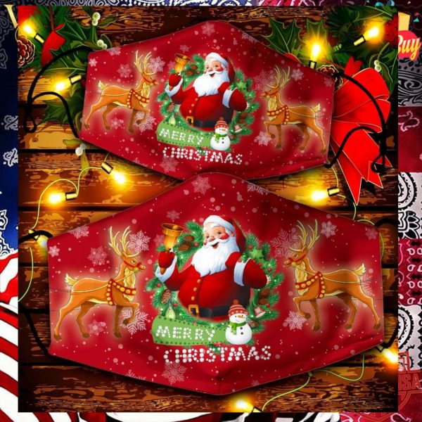 Santa Claus Merry Christmas face mask