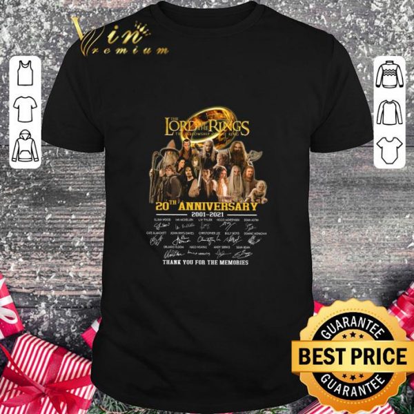 Original The Lord Of The Rings Season 1 Anniversary 2001-2021 signatures shirt