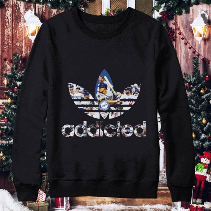 dd71907c best logo adidas addicted los angeles dodgers team baseball shirt 4 - Best Logo Adidas addicted Los Angeles Dodgers team baseball shirt