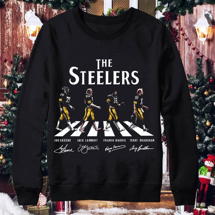 e050c553 best the pittsburgh steelers walking abbey road signatures shirt 4 - Best The Pittsburgh Steelers Walking Abbey Road Signatures shirt