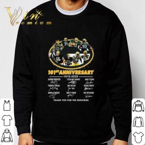 101st anniversary 1919-2020 Green Bay Packers Signatures shirt 2