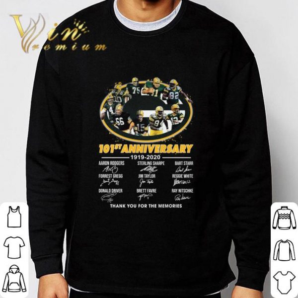 101st anniversary 1919-2020 Green Bay Packers Signatures shirt