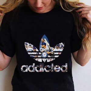 Best Logo Adidas addicted Los Angeles Dodgers team baseball shirt 1