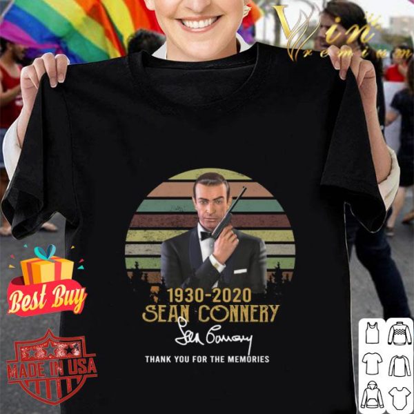 Best Vintage 1930-2020 Sean Connery signed thank you for the memories shirt