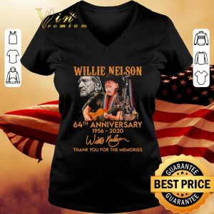 Best Country Music Willie Nelson 64th Anniversary 1956-2020 Signature shirt 2