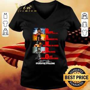 Funny Sylvester Stallone Signature Rambo First Blood Last Blood shirt 2