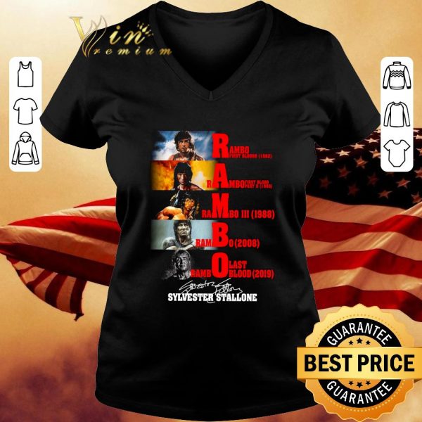 Funny Sylvester Stallone Signature Rambo First Blood Last Blood shirt