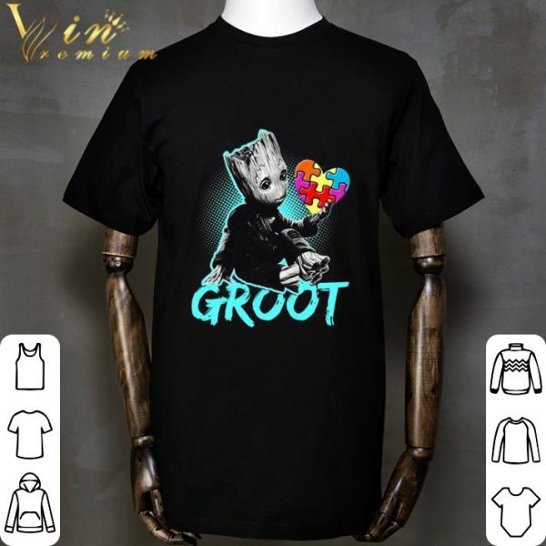 Guardian Of The Galaxy Groot Autism Awareness Puzzle Pieces shirt