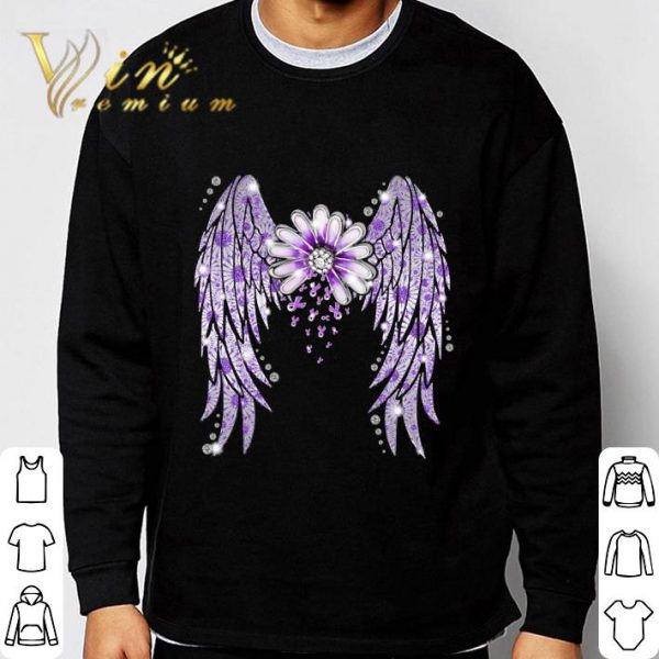 Wings flower Fibromyalgia Awareness shirt