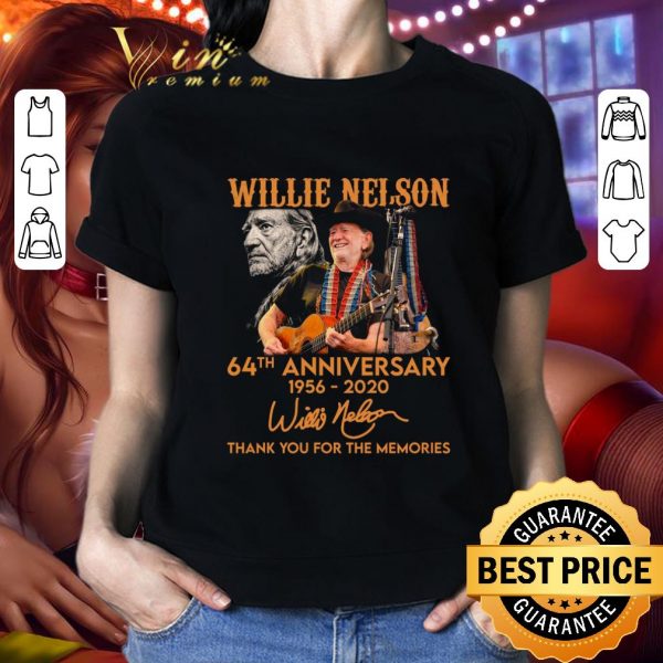 Best Country Music Willie Nelson 64th Anniversary 1956-2020 Signature shirt