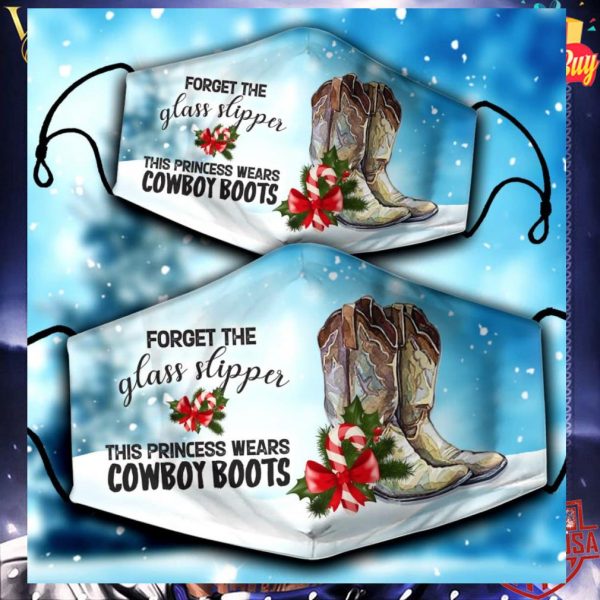 Forget the glass slipper this princess wears Cowboy Boots Christmas face mask