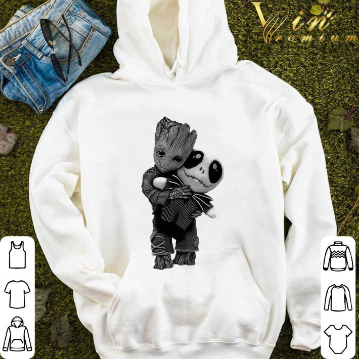 Baby Groot hug Jack Skellington doll shirt f86ee1b3 baby groot hug jack skellington doll shirt 4 - Baby Groot hug Jack Skellington doll shirt