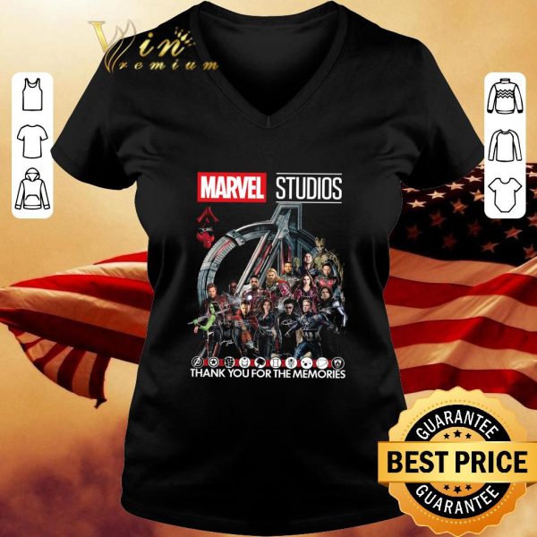 Funny Marvel Studios Avengers Signatures Thank You For The Memories shirt