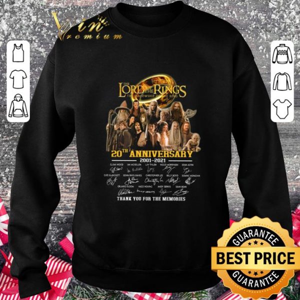 Original The Lord Of The Rings Season 1 Anniversary 2001-2021 signatures shirt
