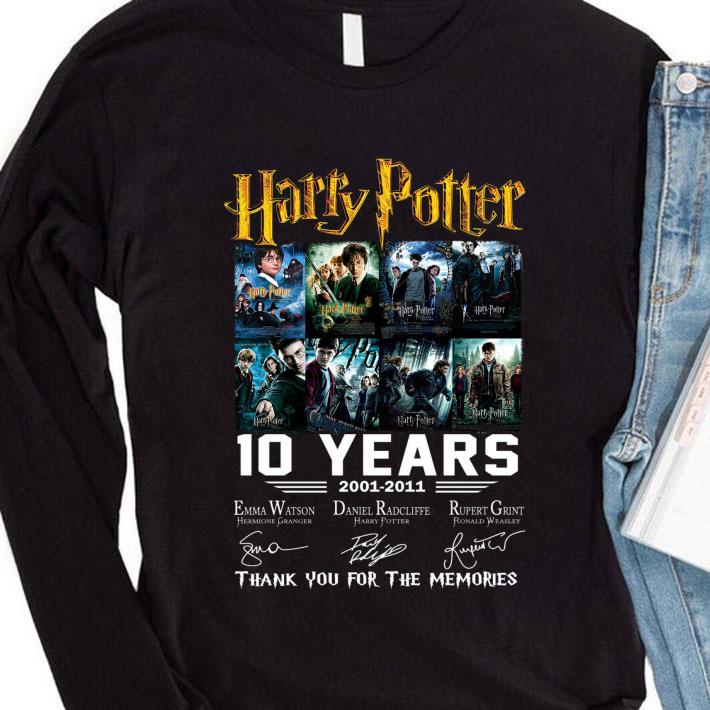 Original Harry Potter 10 Years 2001-2011 Signatures shirt 02f63928 original harry potter 10 years 2001 2011 signatures shirt 4 - Original Harry Potter 10 Years 2001-2011 Signatures shirt