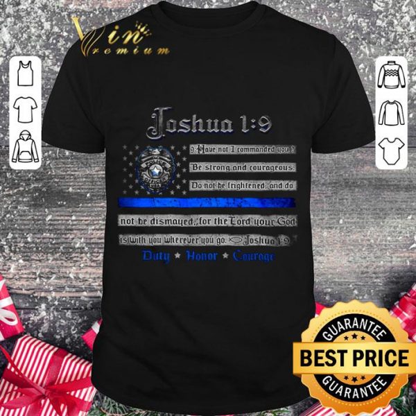 Funny Erazor Bits Law Enforcement Joshua 19 Back The Blue Law Enforce shirt