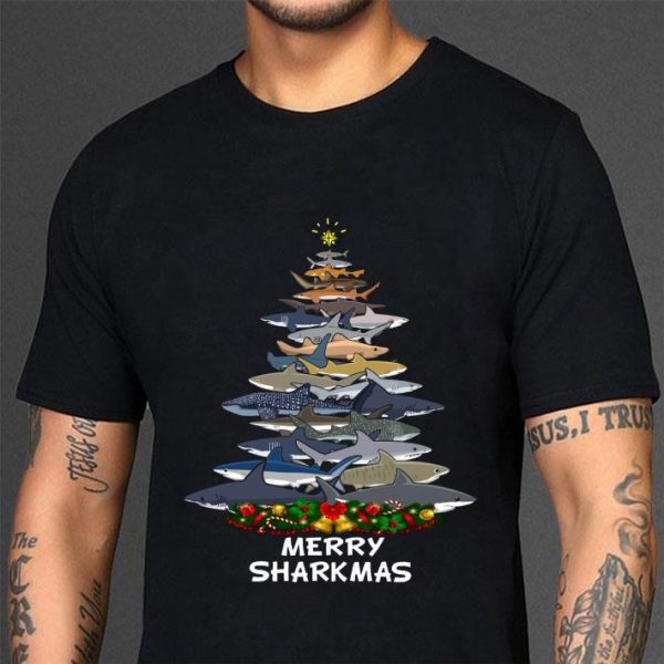 Hot Sharks Merry Sharkmas Christmas Tree 2020 shirt