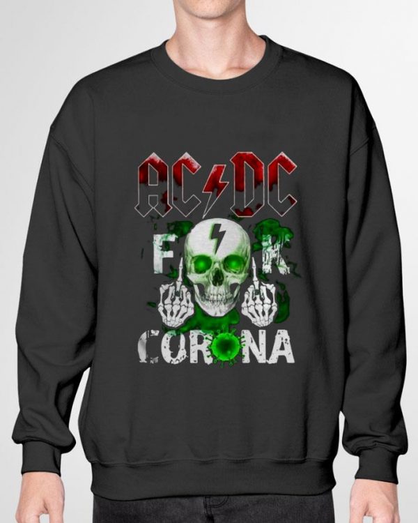 Skull ACDC Fuck Coronavirus Covid-19 shirt
