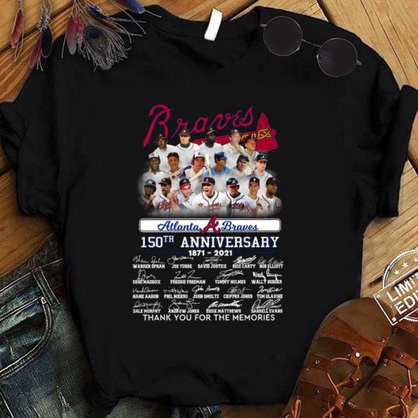 Official Atlanta Braves 150th Anniversary 1871-2021 Signatures shirt