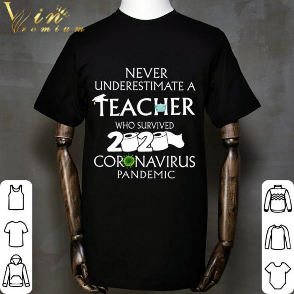 Never Underestimate A Teacher Who Survived 2020 Coronavirus Toilet Paper shirt