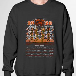 Hot 2020 Chicago Bears 100st anniversary 1920-2020 signatures thank you shirt 2