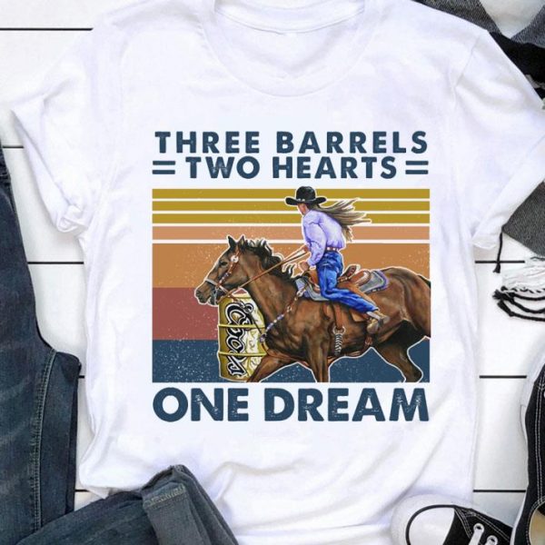 Hot Three Barrels Two Hearts One Dream shirt