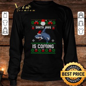 Premium Shark Santa Jaws Is Coming Ugly Christmas shirt 2