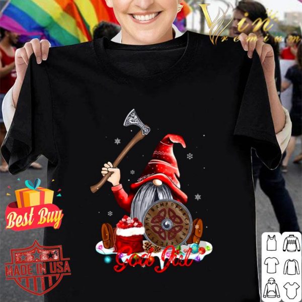 Funny Gnome God Jul Norwegian Viking Nisse shirt