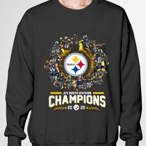 Official 2020 Champions AFC North Division Signatures Pittsburgh Steelers Logo shirt 2