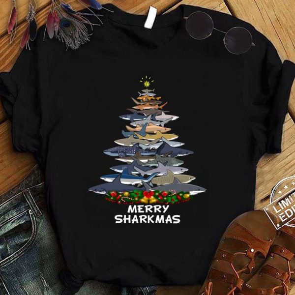 Hot Sharks Merry Sharkmas Christmas Tree 2020 shirt