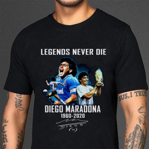 Original Legends Never Die RIP Diego Maradona 1960-2020 Signature shirt