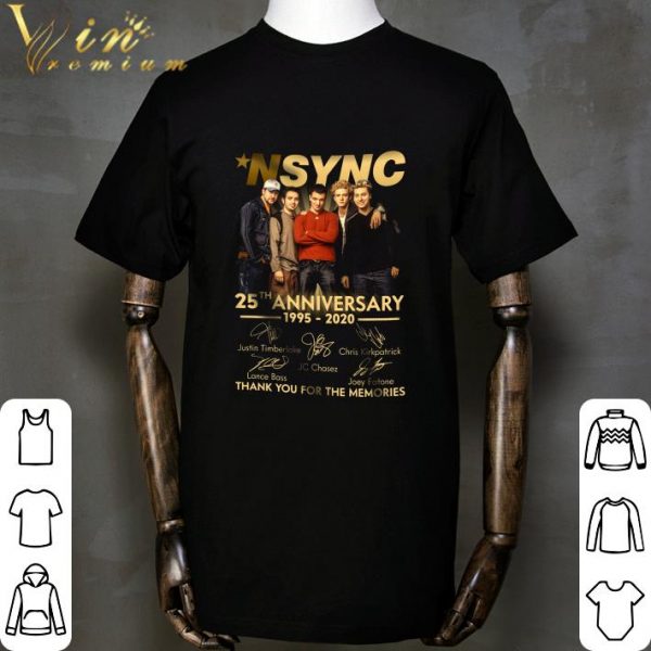 NSYNC 25th anniversary 1995-2020 Signatures JC Chasez shirt