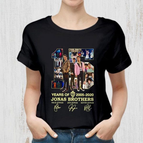 15 Years Of 2005-2020 Jonas Brothers Signatures Nick Jonas shirt