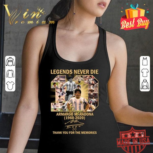 Official Legends Never Die 10 Diego Armando Maradona 1960-2020 Signature shirt
