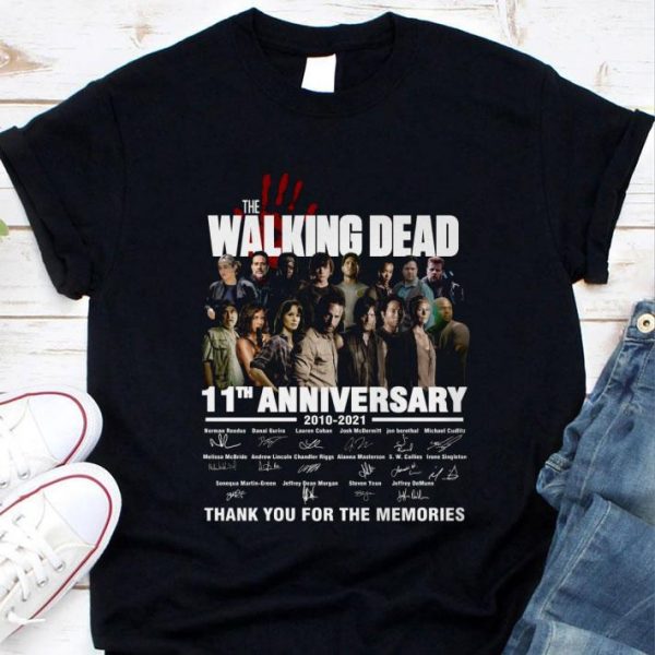 Premium The Walking Dead 11th Anniversary 2010-2021 Signatures Andrew Lincoln shirt