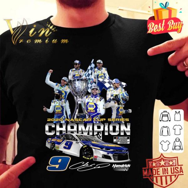 Hot 2020 Nascar Cup Series Champion 9 Chase Elliott Victory Signature shirt