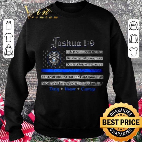 Funny Erazor Bits Law Enforcement Joshua 19 Back The Blue Law Enforce shirt